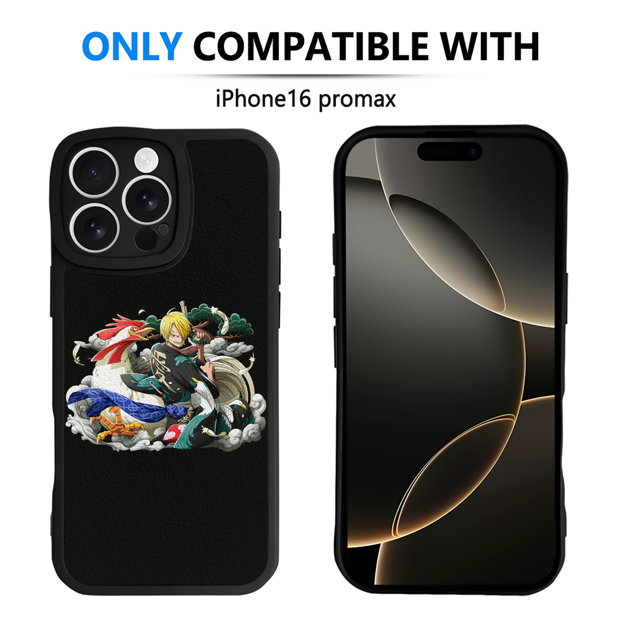 （画像用） ワンピース サンジ ONE PIECE Sanji 【iPhone 16シリーズ対応】シリコンスマホケース（レザー調） 材質：シリコン
